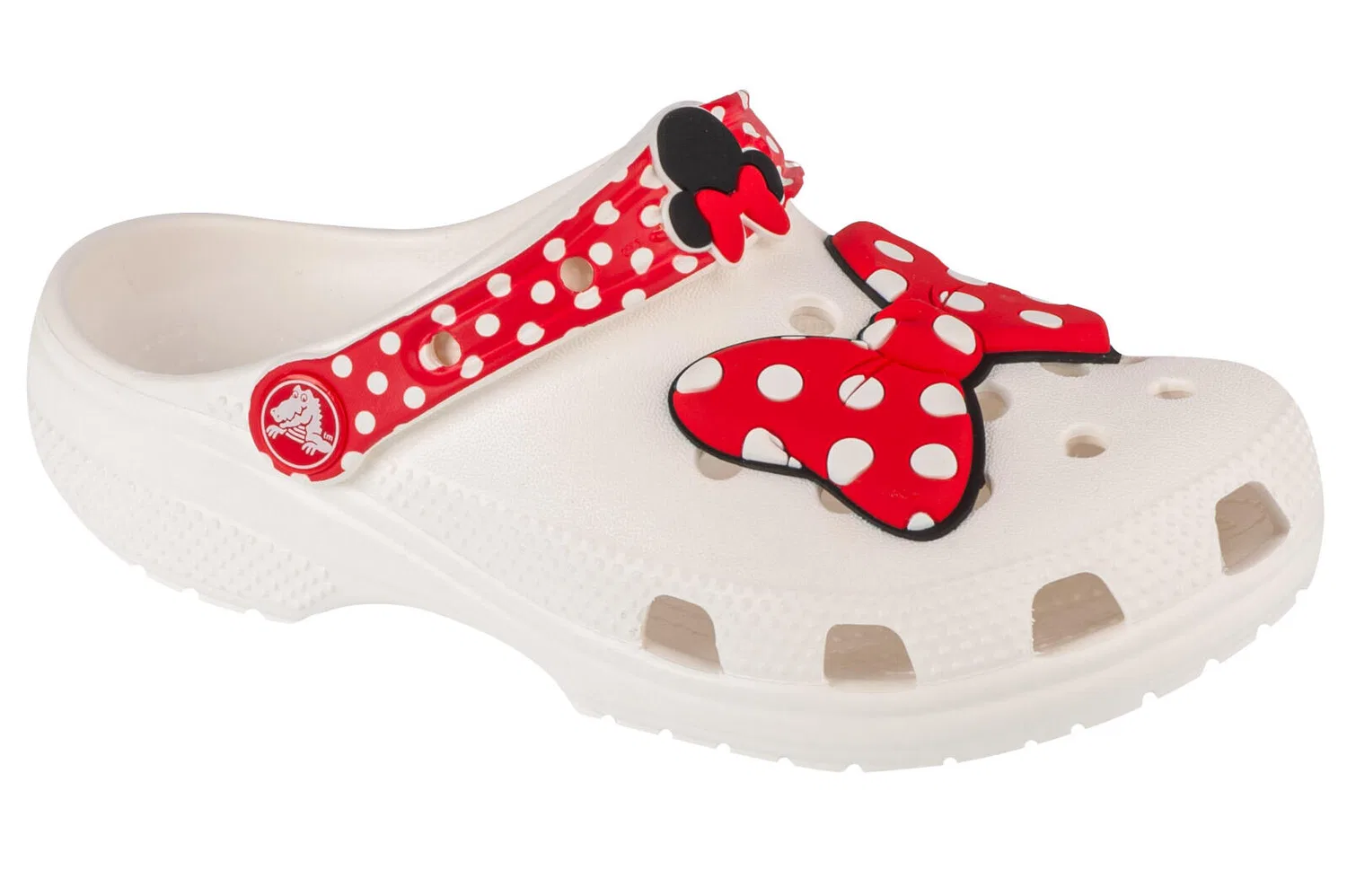 Детские шлепанцы Classic Disney Minnie Mouse Clog Crocs, Weiss Rot