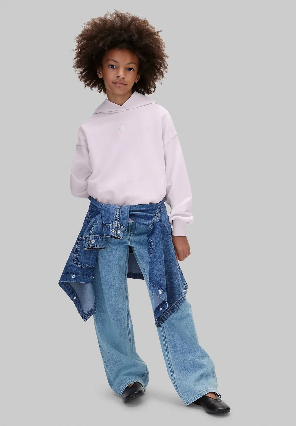 Детская толстовка с отверстием для большого пальца - худи Calvin Klein Jeans, Orchid Ice