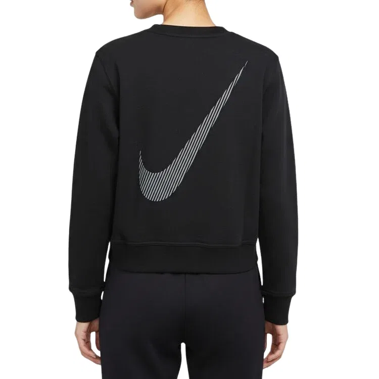Женский свитер One Dri-Fit Crew Neck Sweatshirt 'Black' Nike, черный — фото 2