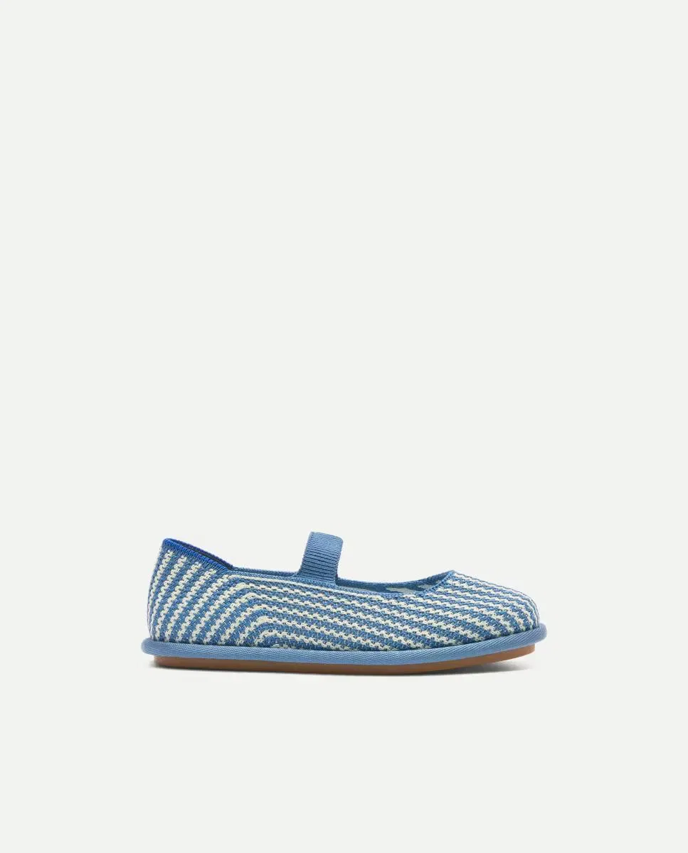 Детские балетки для девочек мягкие на гибкой подошве Rothy's, Azul