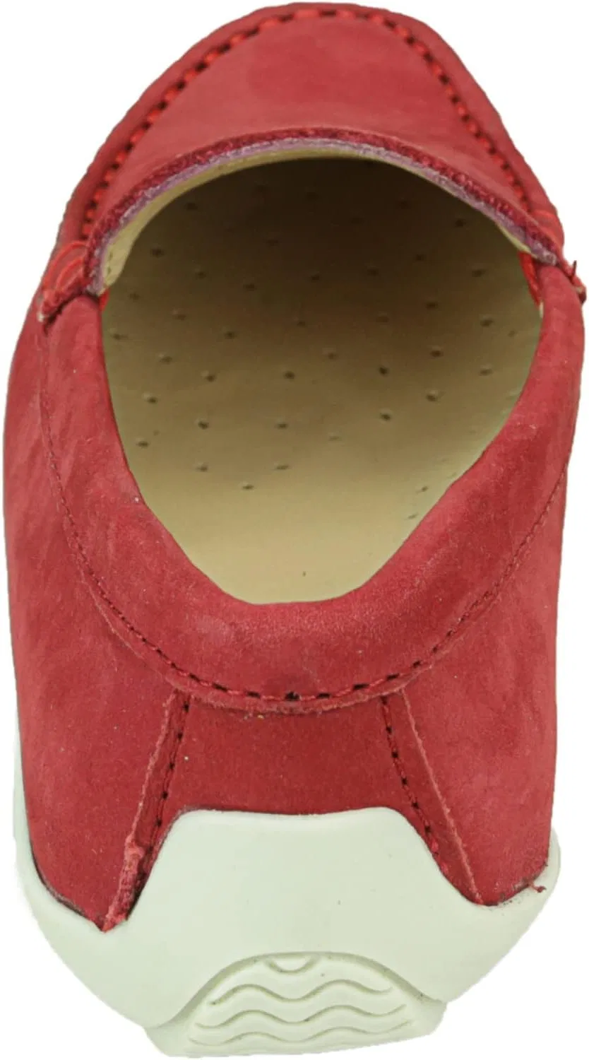 Детские лоферы из натуральной кожи San Diego 2.0 Venetian Driver Driver Club USA, Red Nubuck — фото 3