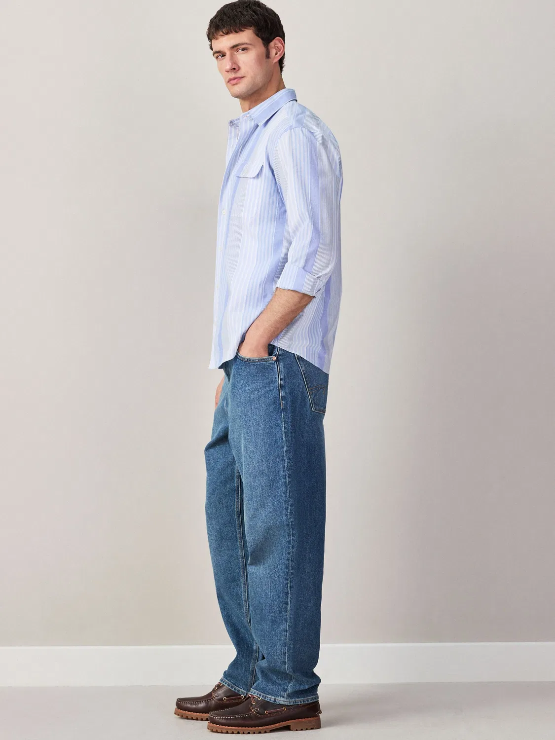 Джинсы Relaxed Fit, Blue Denim Next — фото 3