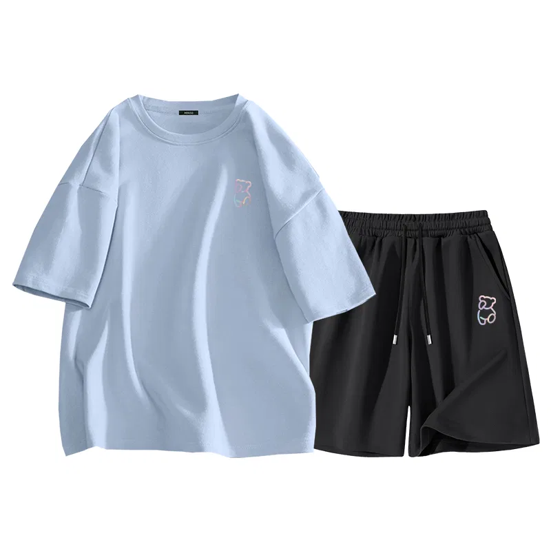 Детский комплект спортивной одежды B Dazzling Color Bear MINISO, Glacier Blue And Black
