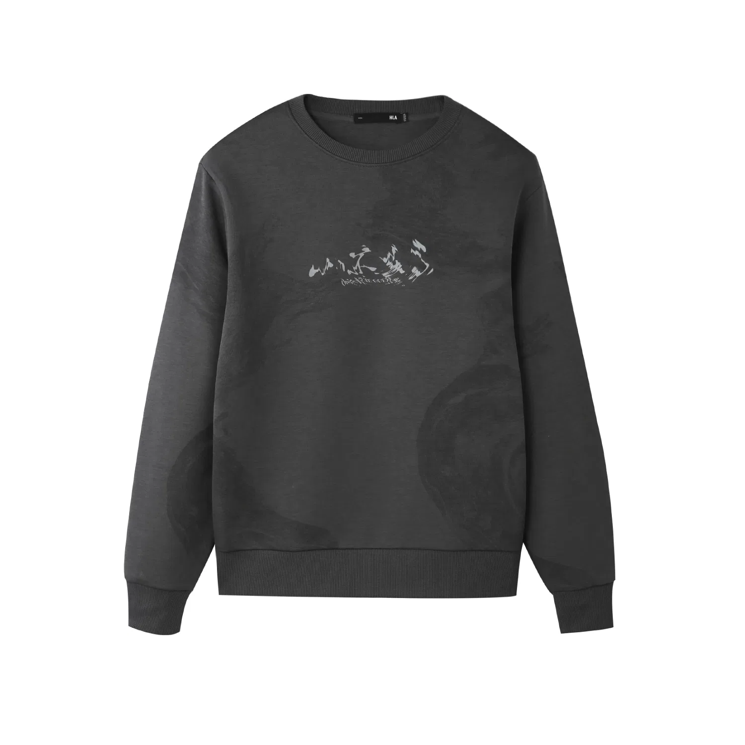 Детский свитшот с круглым вырезом с принтом HLA, Dark Gray Pattern 9A