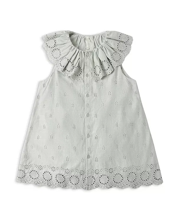 Детское платье для девочек с вышивкой Rylee + Cru, Seafoam