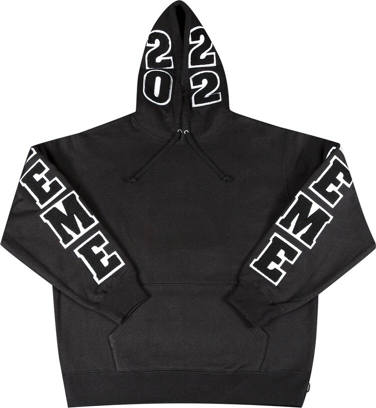 

Толстовка Supreme Team Chenille Hooded Sweatshirt 'Black', черный