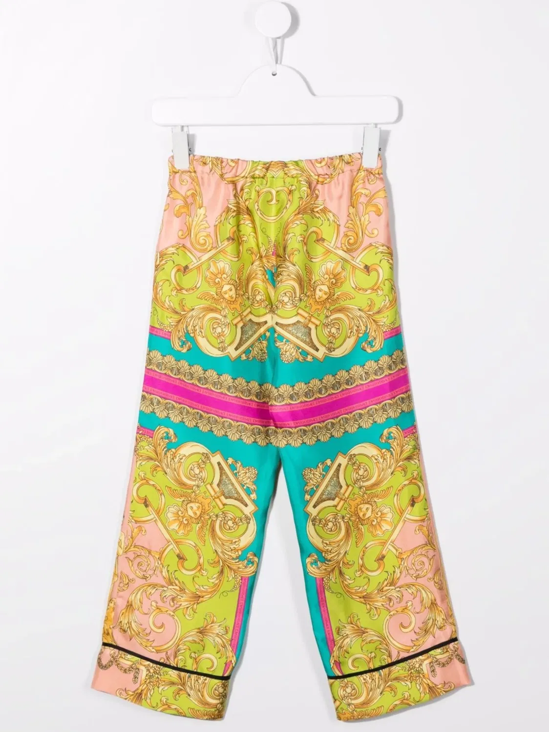 Широкие брюки с барочным принтом Versace, многоцветный — фото 3