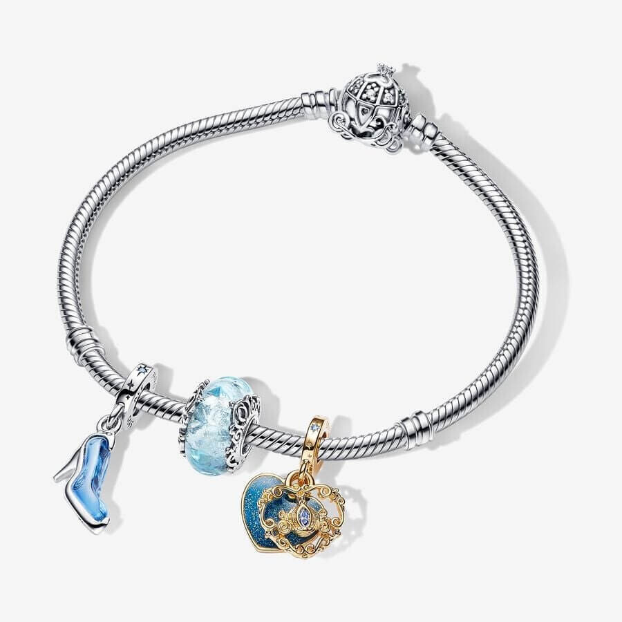 

Ювелирный комплект Pandora x Disney Cinderella's Triple Charm Bracelet, 4 предмета