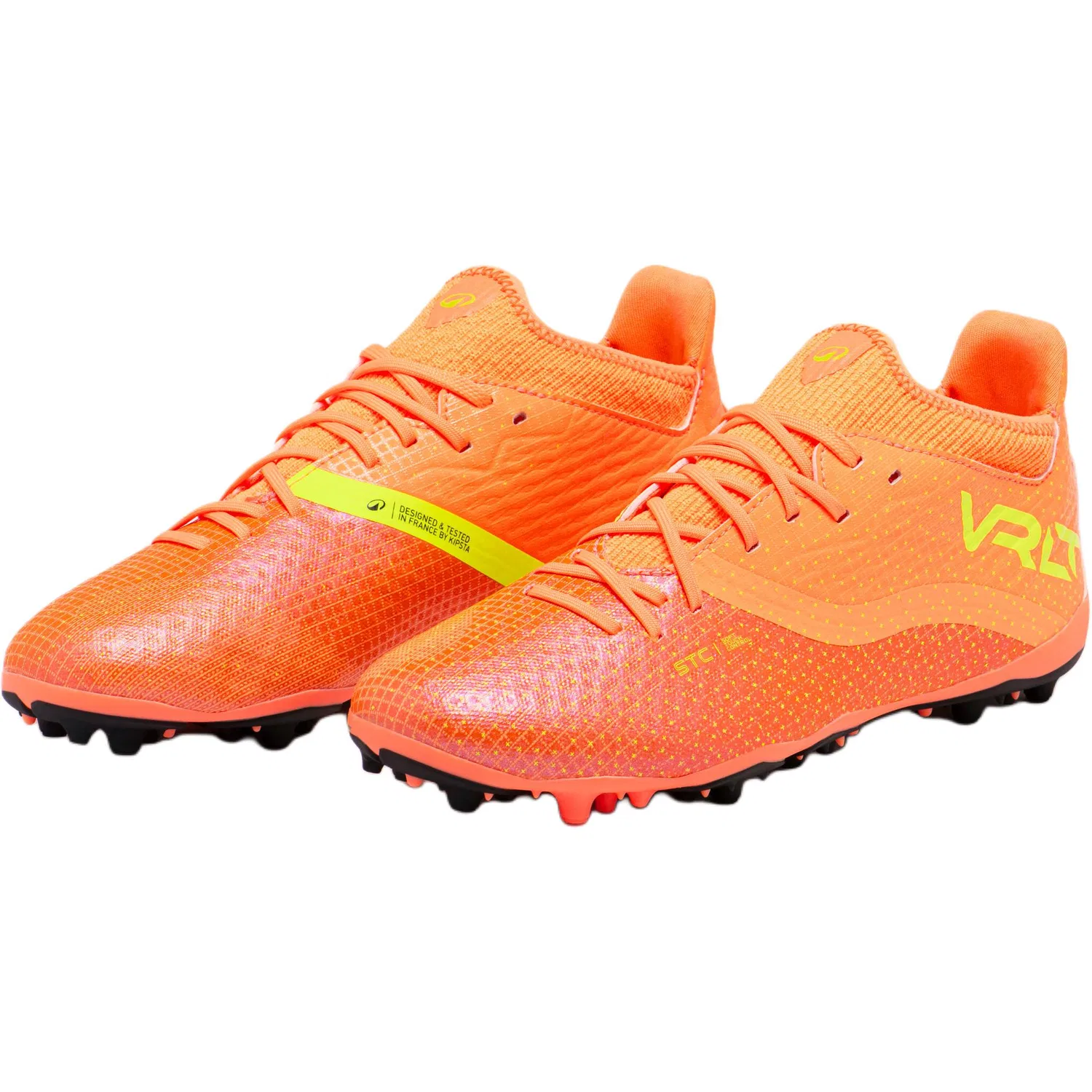 Детские футбольные бутсы низкие с фиксацией, модель Viralto 3, DECATHLON, Orange — фото 2