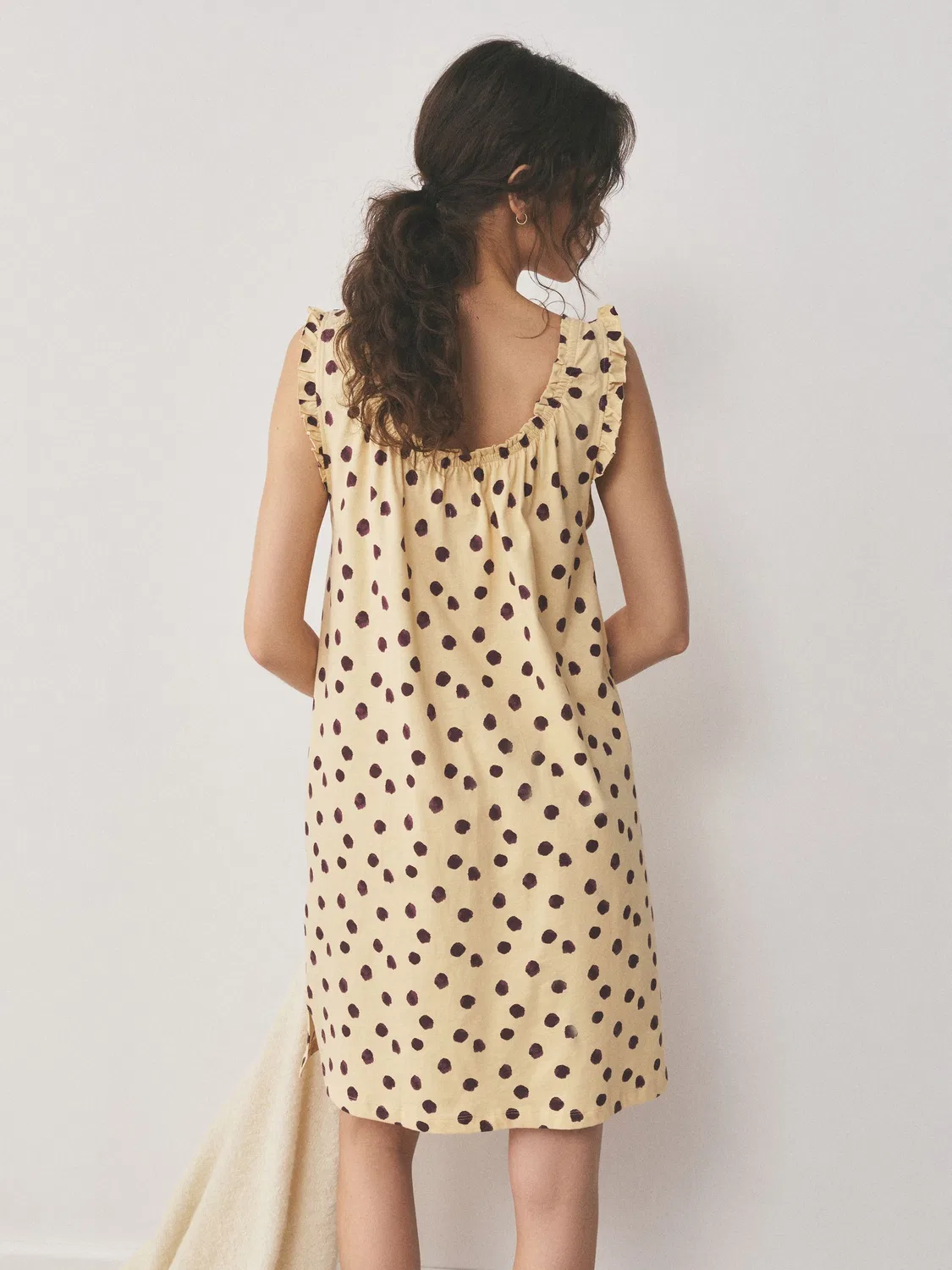 Слип-платье Yellow Spot Jersey Next, желтый в цветочек — фото 3