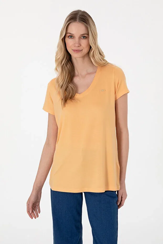 Женская футболка с v-образным вырезом U.S. Polo Assn., Melon