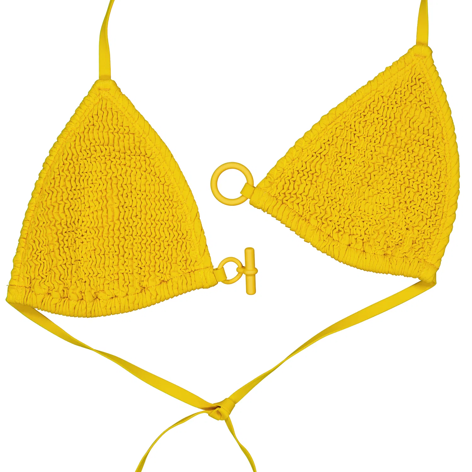 Бикини-топ из жатого нейлона Crinkled-Nylon-Bikini-Top Burberry, Sunflower — фото 2