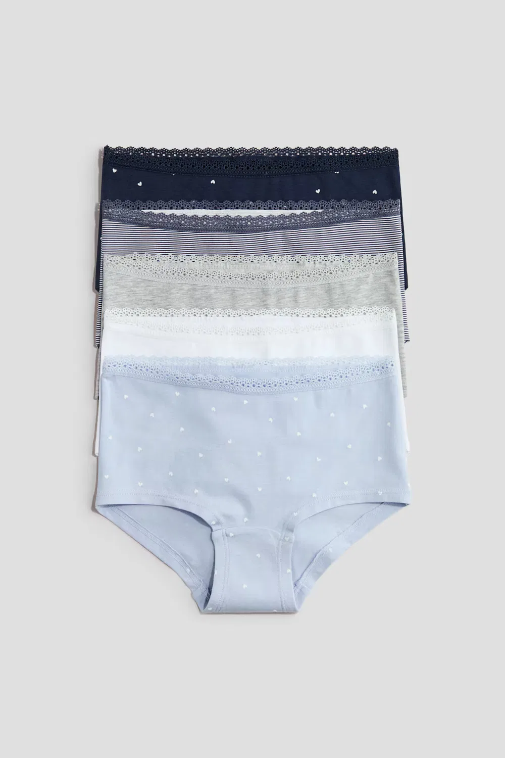 5-Pack трусы H&M, Hellblau/Herzen