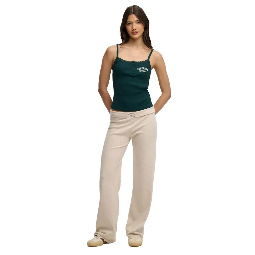 Женские спортивные штаны с отворотом Athletics Essentials Fold Over Superdry, Beige — фото 3