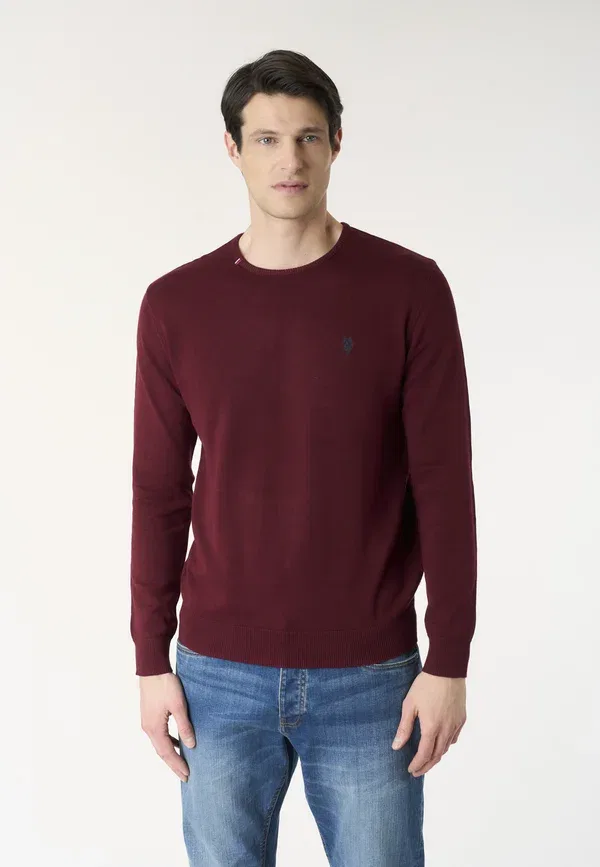 Джемпер из хлопка Jumper U.S. Polo Assn., Bordeaux, бордовый