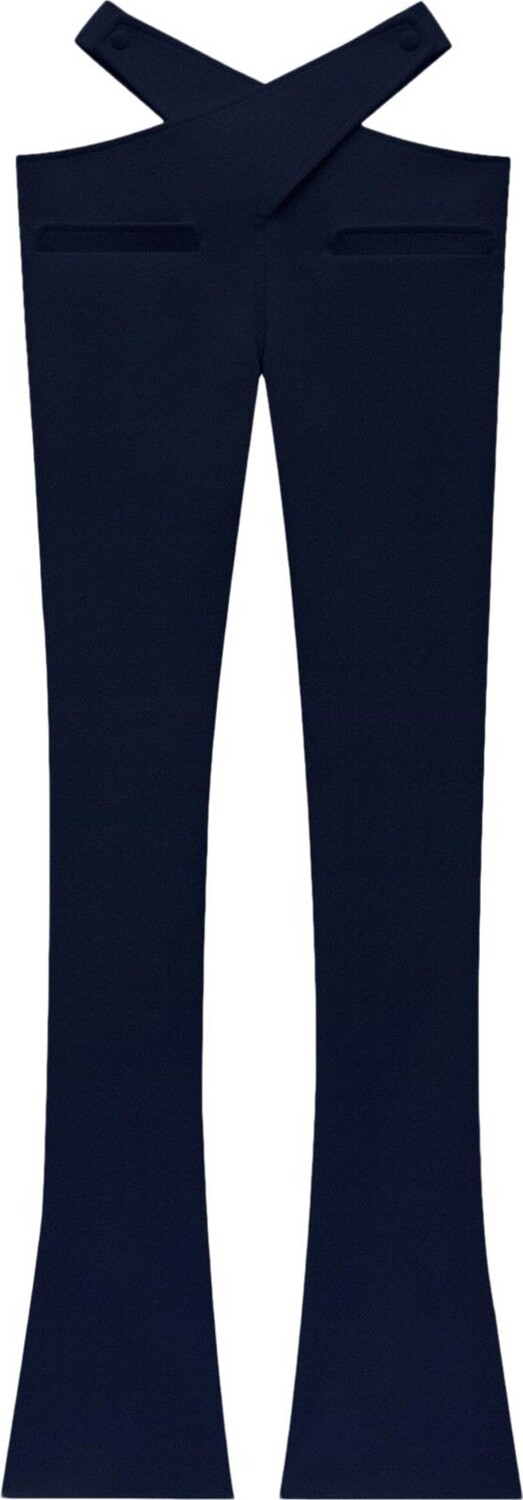 

Брюки Courrèges Stretch Crepe Criss Cross Trouser 'Navy', синий