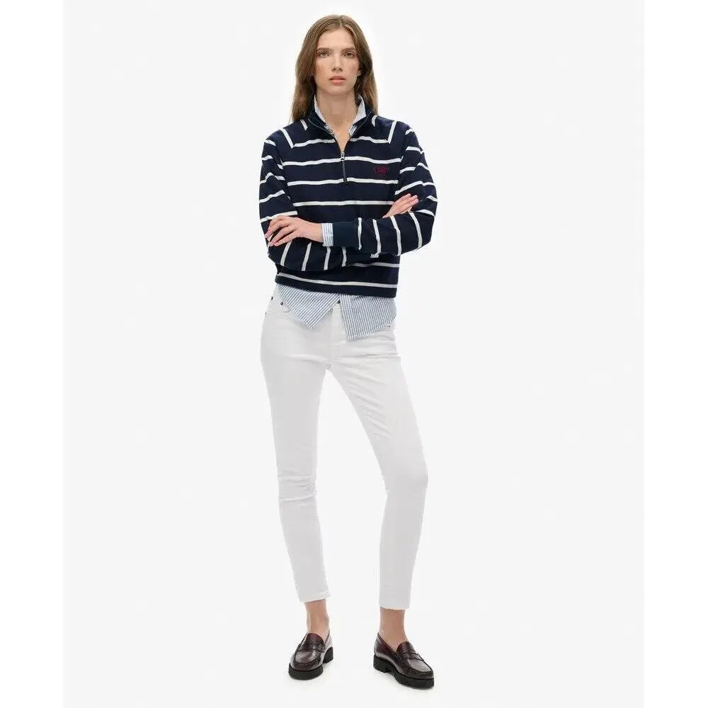 Женский свитшот с длинным рукавом Ath Henley Superdry, Blau — фото 3