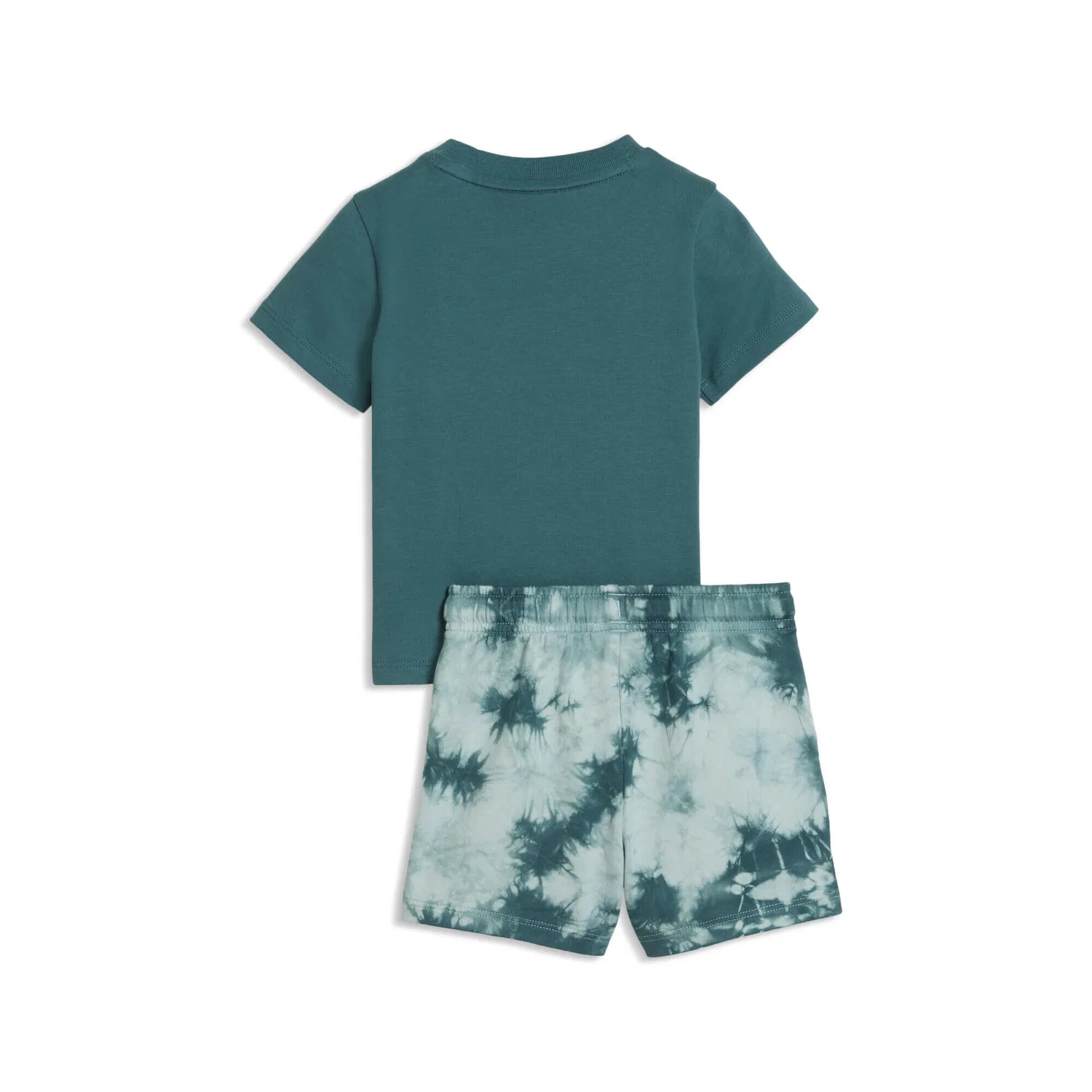 Детский комплект с принтом Essentials Tie-dye Puma, Smaragdgrun / Granitgrun / Grun — фото 2