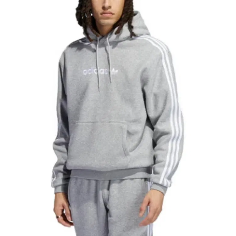 Худи с длинным рукавом Comfort 3-Stripes Adidas, серый