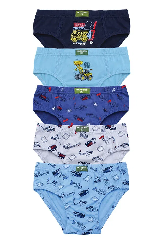 Детские трусы для мальчиков с принтом 5-pack Biyokids, Multicolor