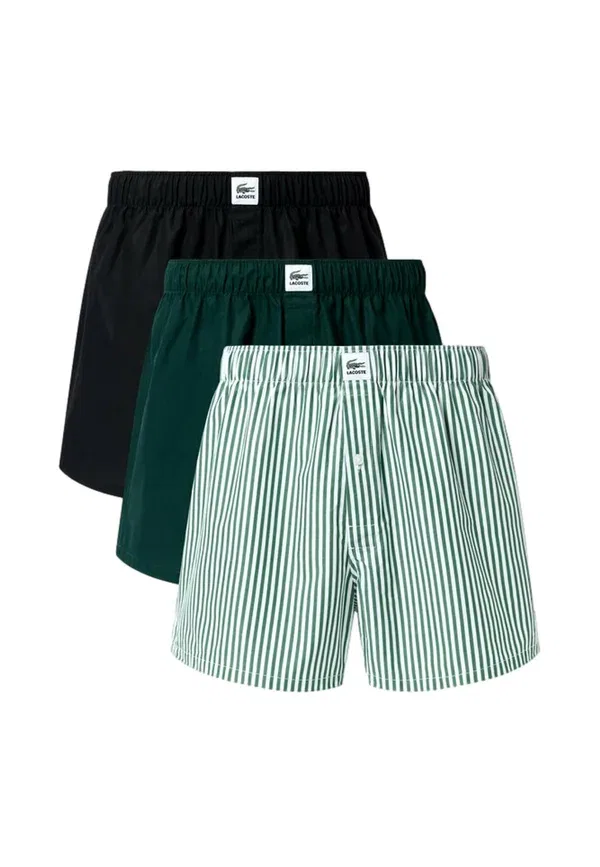 Комплект боксерских трусов Lacoste, 3 шт., зеленый, полосатый — фото 4