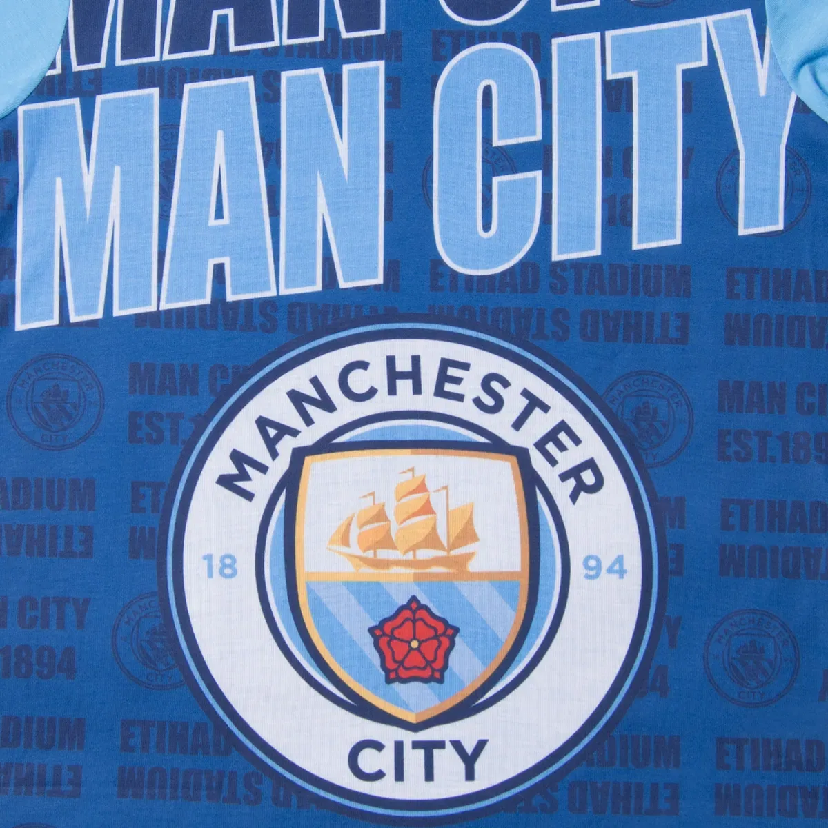 Детский комплект пижамы с коротким рукавом Manchester City Fc, Navy — фото 4