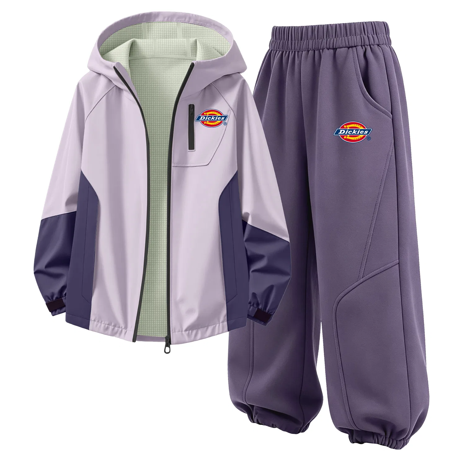 Детский спортивный костюм с капюшоном, Silicone Standard K Purple+Silicone Standard K Black, Dickies — фото 3