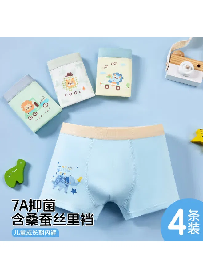 Трусы-боксеры детские с хлопковой ластовицей, комплект 4 шт, Fenton, цветной — фото 4