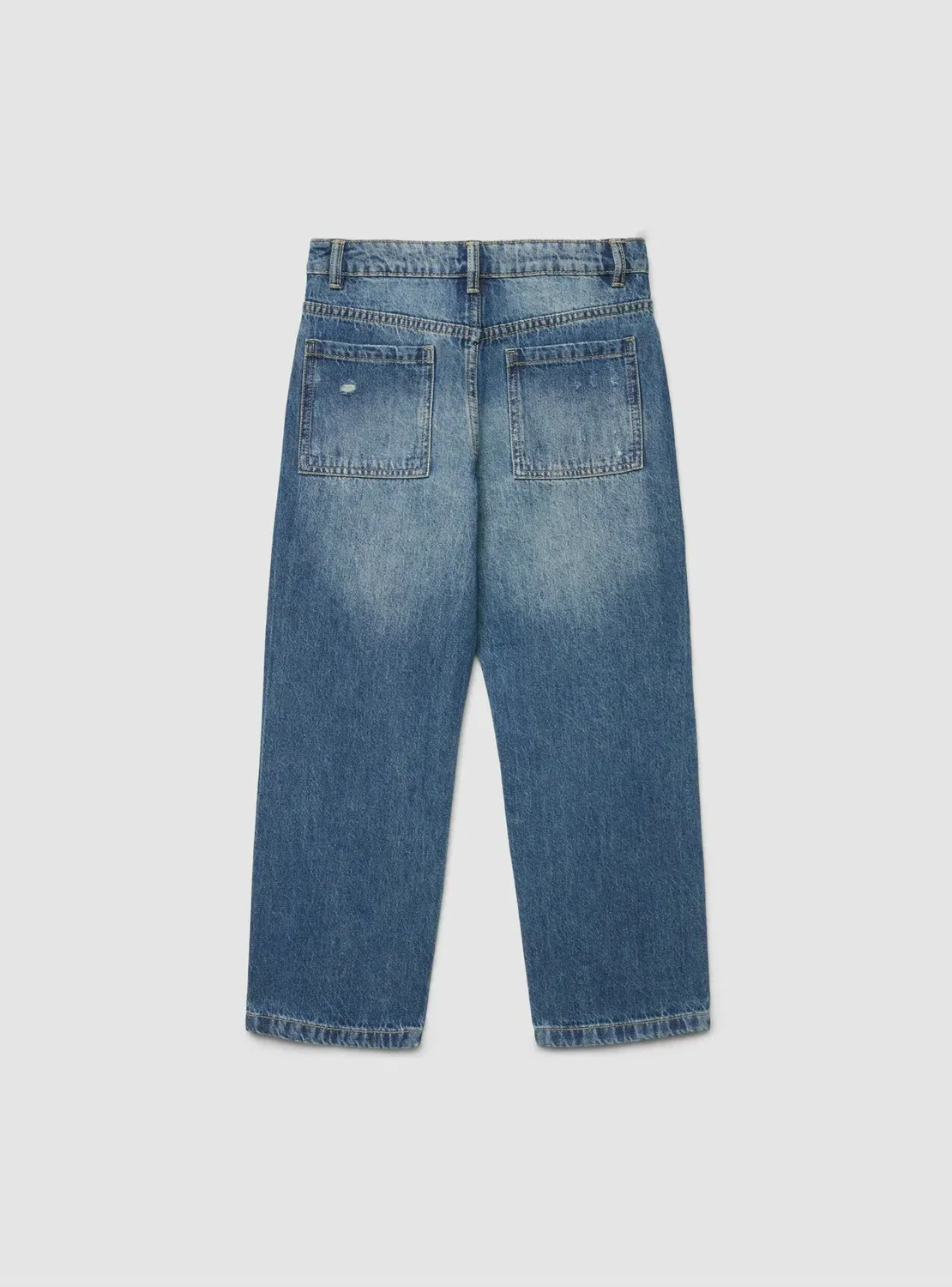 Pantalone Jeans Lungo Con rotture - джинсы свободного кроя Terranova, Blu Denim Medio — фото 2