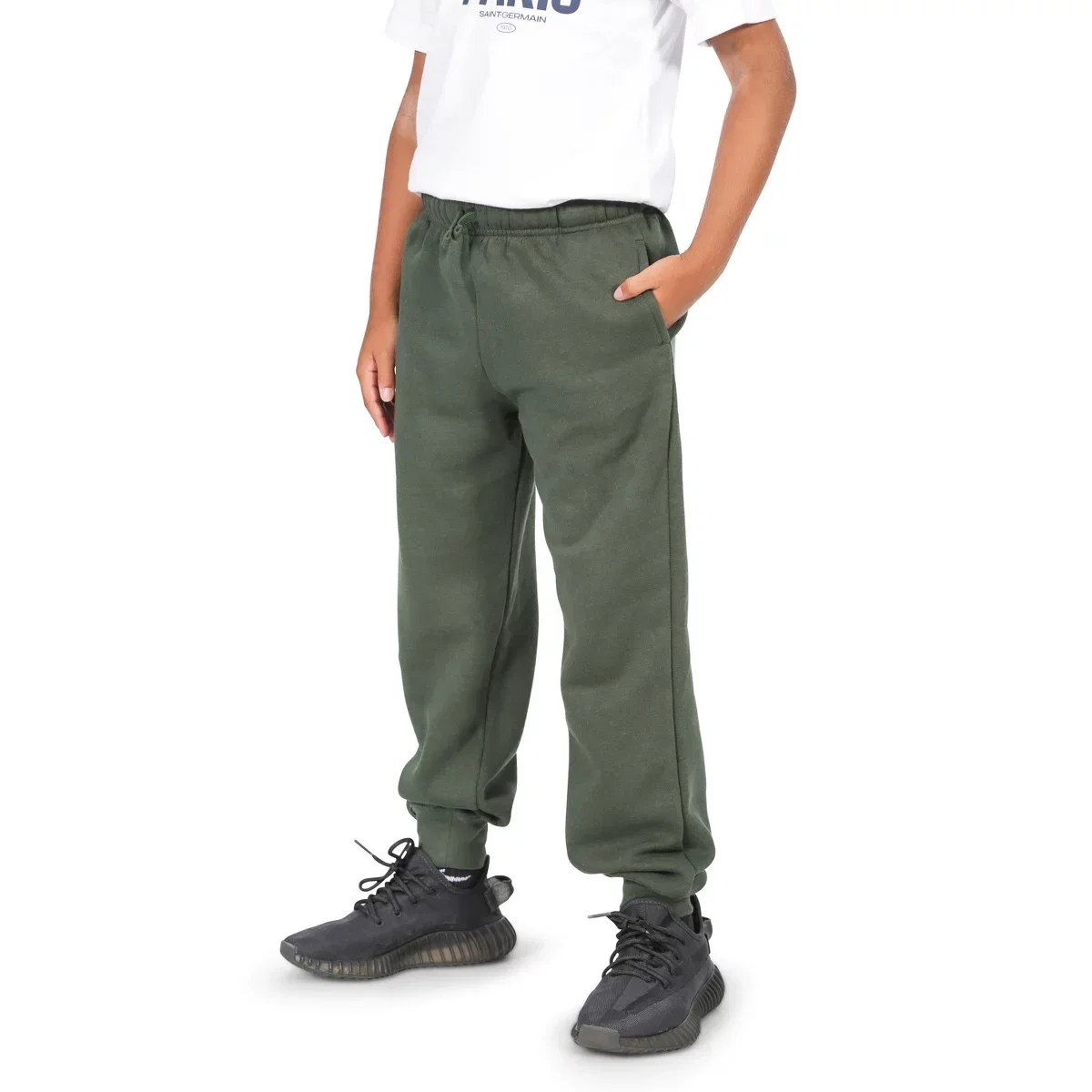 Детские спортивные штаны для мальчиков из флиса с карманами Everyday Kids, Green