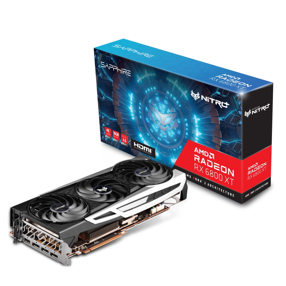 

Видеокарта Sapphire Nitro+ AMD Radeon RX 6800 XT OC, 16 ГБ, черный