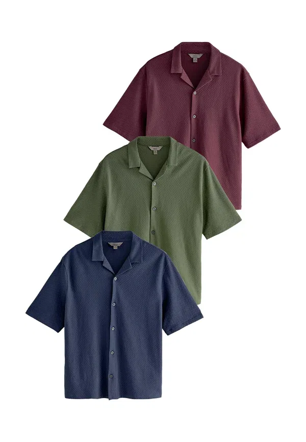 Комплект из 3 футболок с отложным воротником Next, Navy, Olive Green, Rose Pink, темно-синий/зеленый/розовый — фото 4