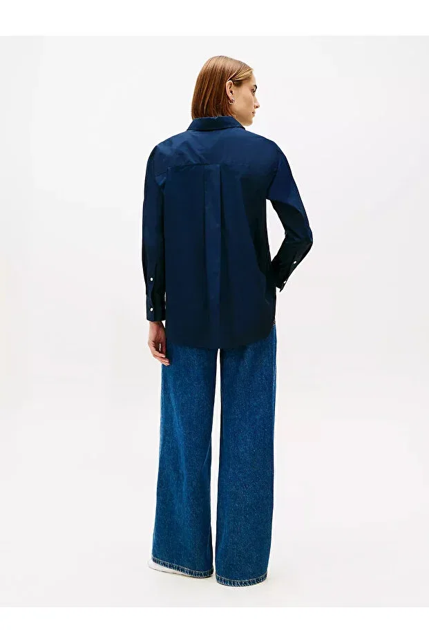 Женская рубашка с принтом Tommy Hilfiger, Navy Blue — фото 4