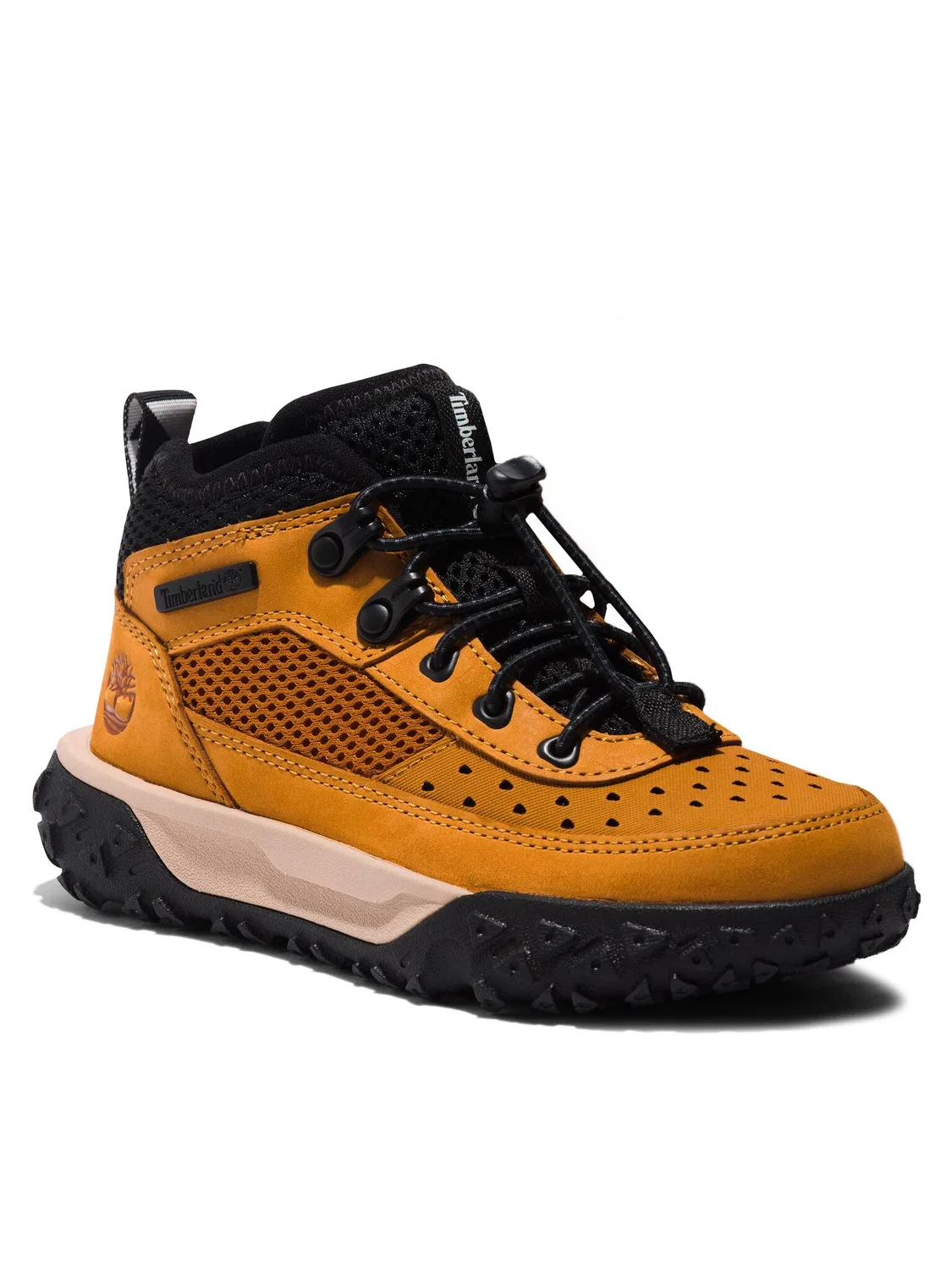 Ботинки на шнуровке для мальчика Gs Motion Lthr Super Ox Timberland, коричневый — фото 2