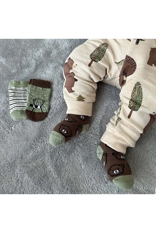 Детские носки с принтом Brown bears patterned Hogso, Colorful