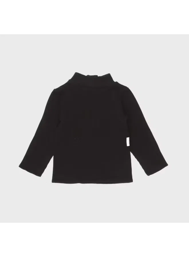 Свитер с длинным рукавом на молнии Zara, черный — фото 3