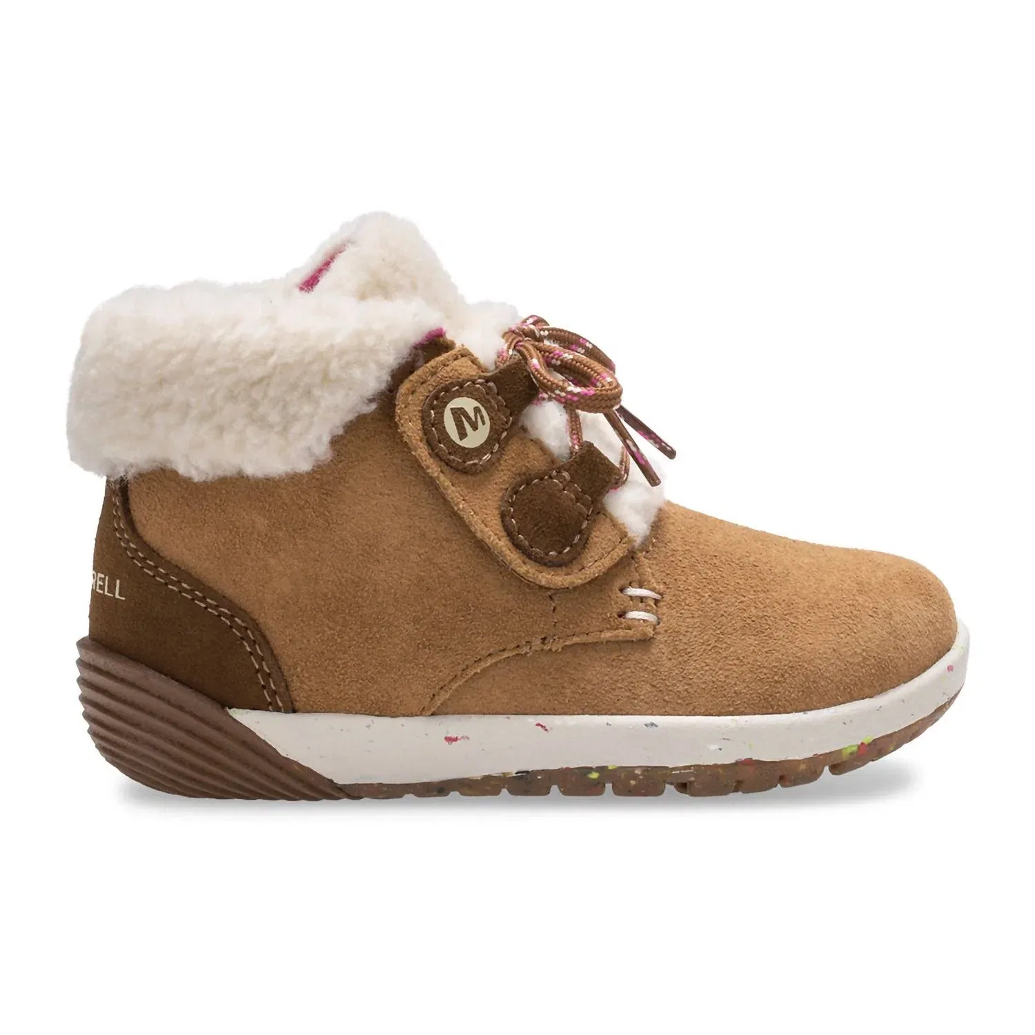 Детские ботинки на шнуровке с регулируемой застежкой Bare Steps Boot MERRELL, Coca/Chestnut — фото 4