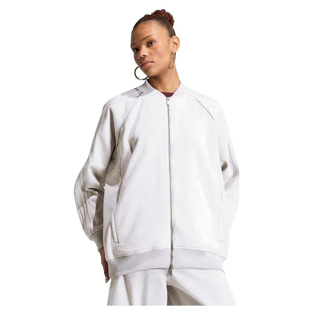 Женская джинсовая куртка оверсайз SST Oversized Track Adidas Originals, White