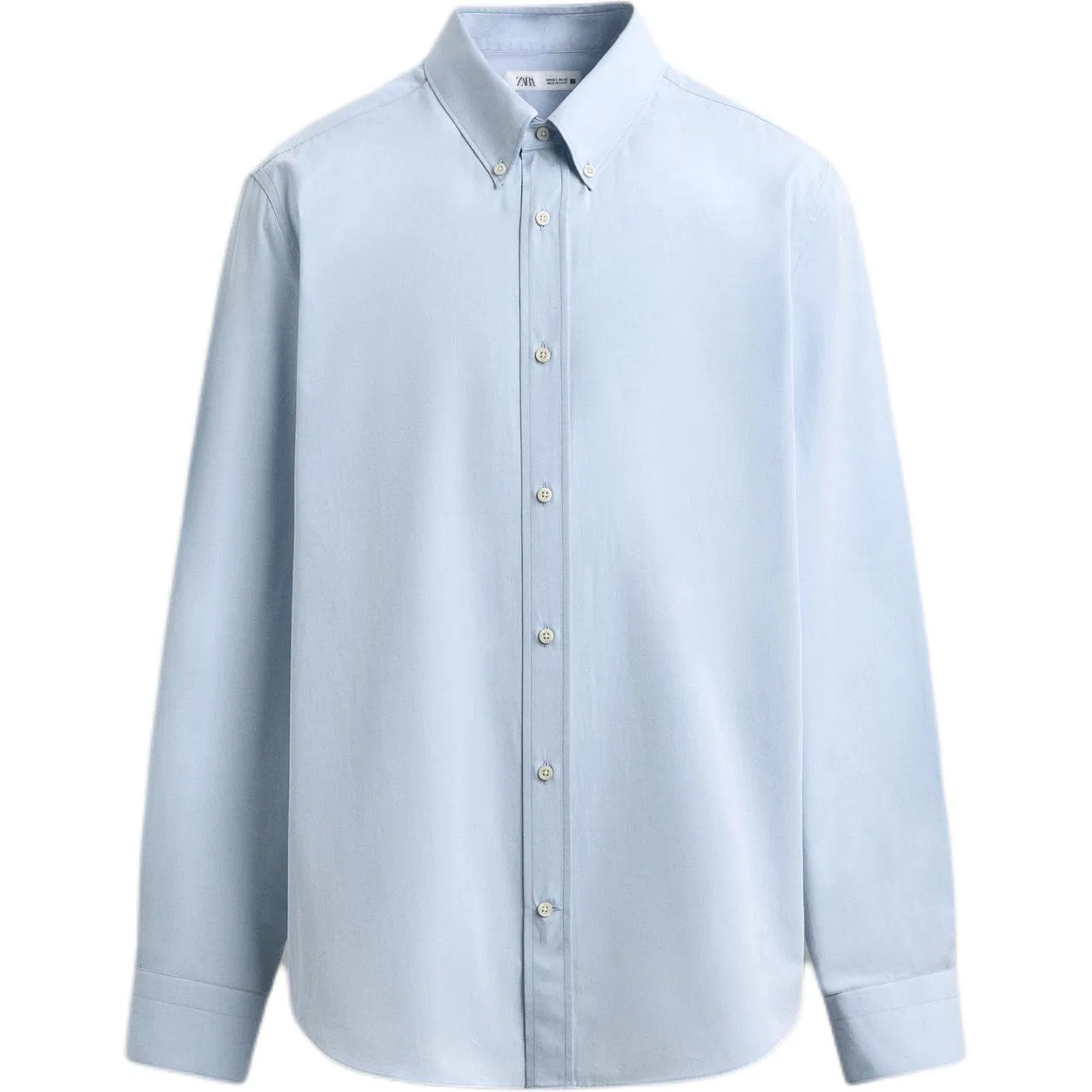 Мужская рубашка с умеренным кроем Sky Blue ZARA, Sky Blue