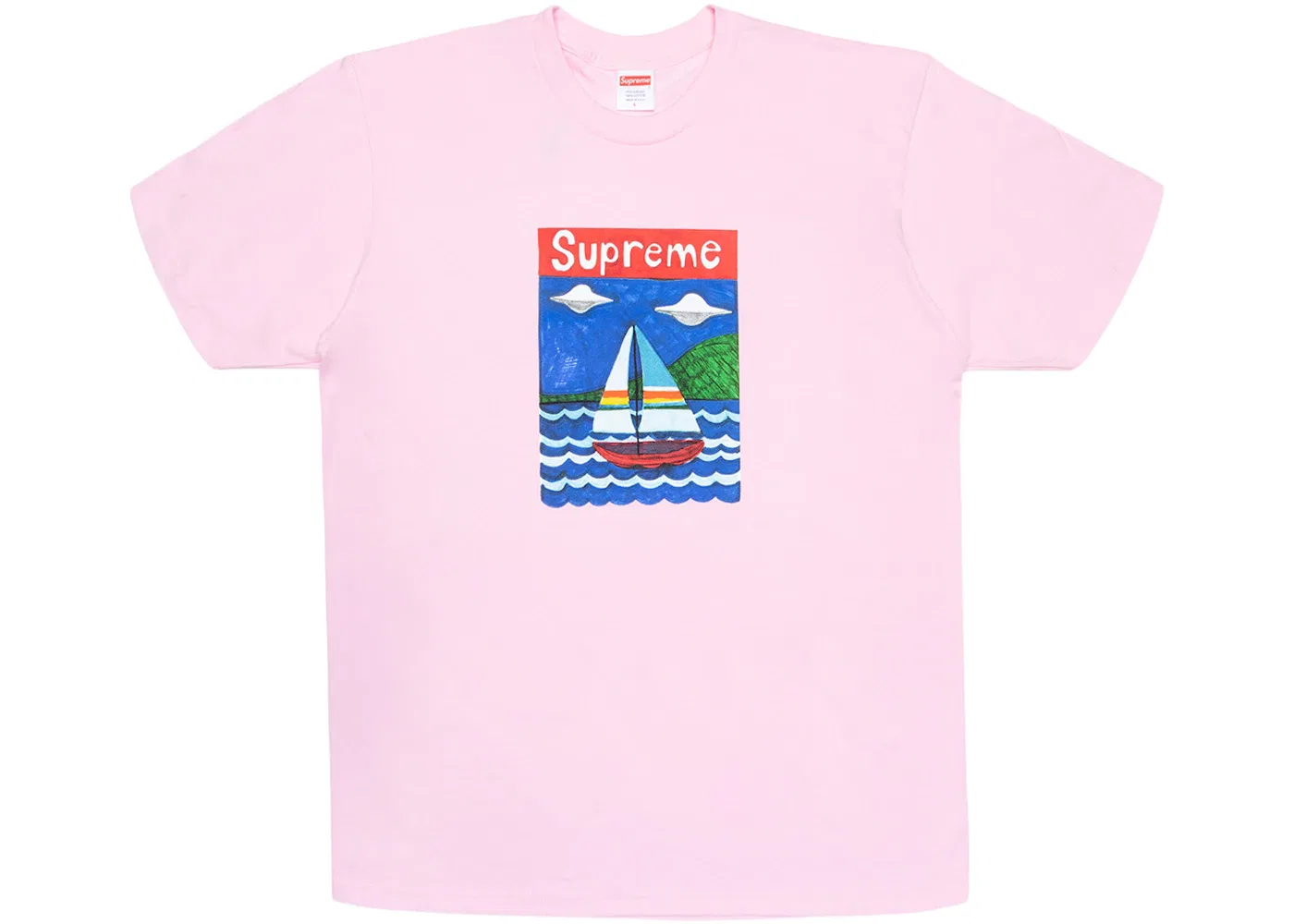 Мужская футболка с принтом Sailboat Tee Supreme, Light Pink