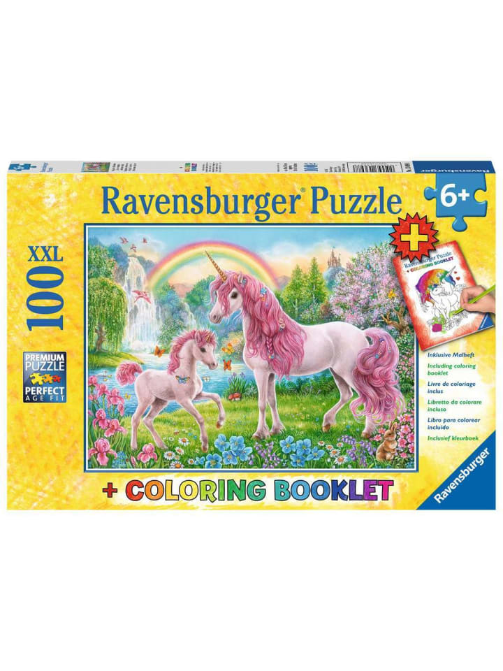 

Пазл Ravensburger, 100 деталей, «Волшебные единороги» в красочном исполнении