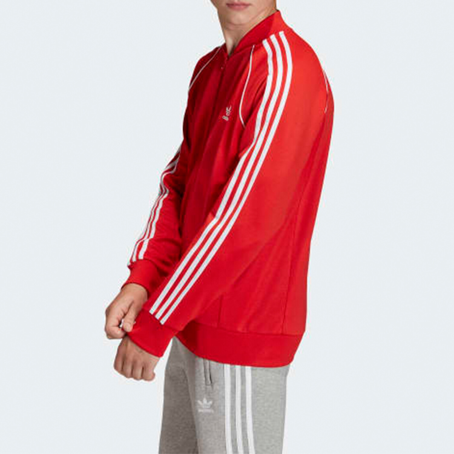 Куртка SST мужская флуоресцентно-красная Adidas Originals, красный — фото 3