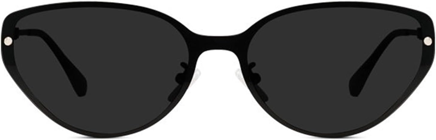 

Винтажные солнцезащитные очки «кошачий глаз» в стиле «кошачий глаз» для женщин. Модные солнцезащитные очки без оправы в стиле ретро, ​​модные очки в стиле Y2K, панк-очки helena, C1