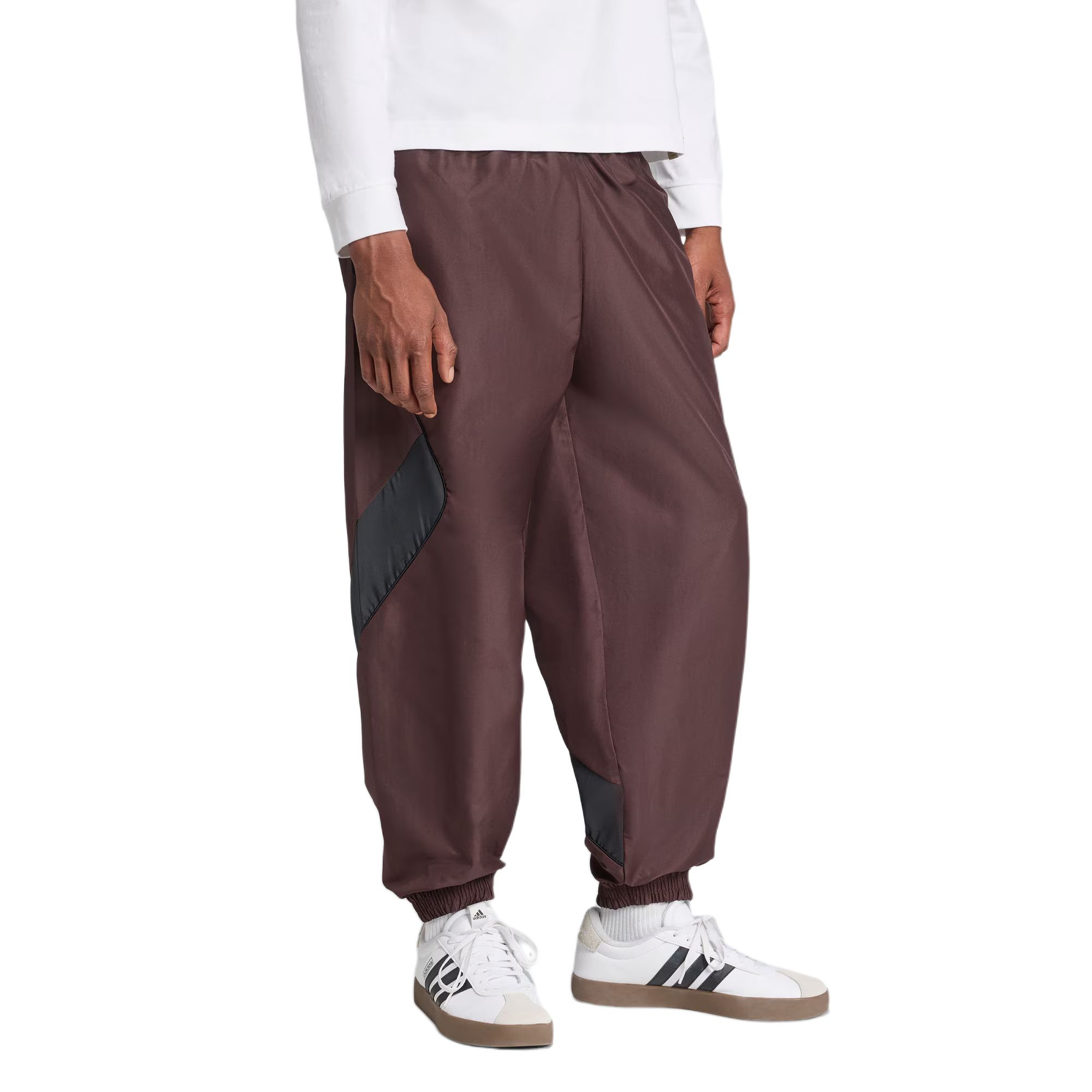 Брюки Casual SS25 STADIUM TRACKSUIT BOTTOMS мужские Adidas, темно-коричневый/черный — фото 3