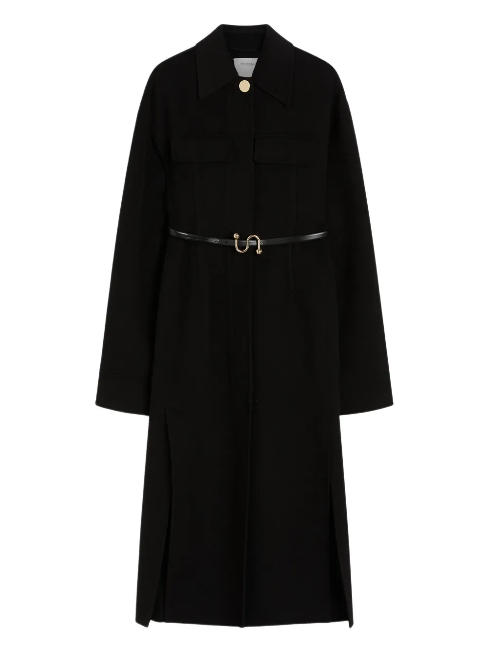 

Пальто с поясом SPORTMAX, черный