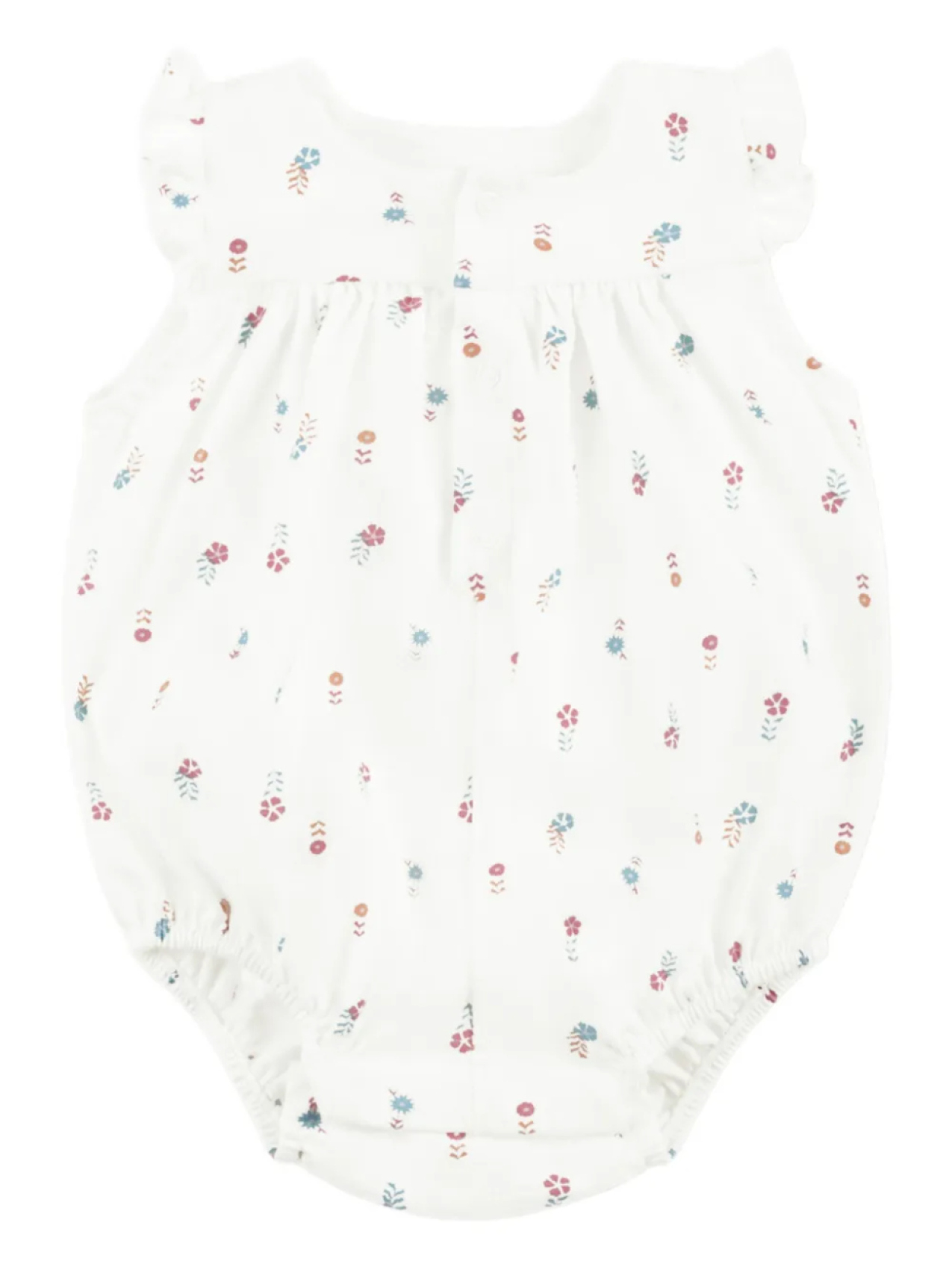 

Боди с цветочным принтом Petit Bateau, белый