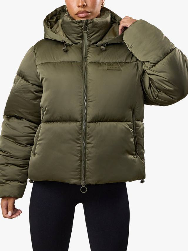 

Женская укороченная куртка с капюшоном и утеплителем Gym King, Iridescent Khaki