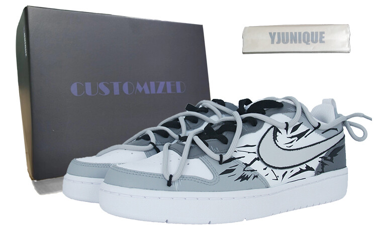 

Кроссовки Nike Court Borough Skateboarding Shoes Women's Low-top Gray, светло-серый