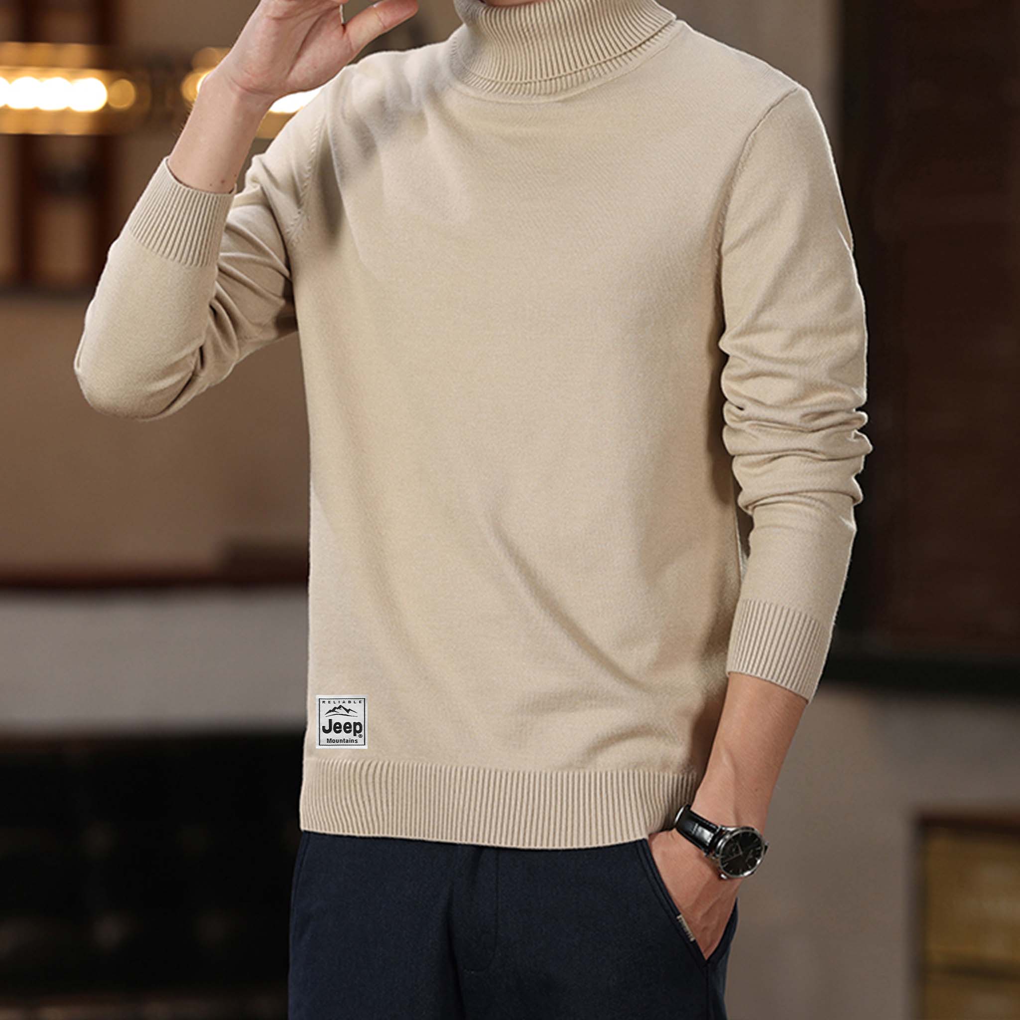 

Трикотаж из коллекции Leisure Collection Unisex Jeep, черный fleece-lined