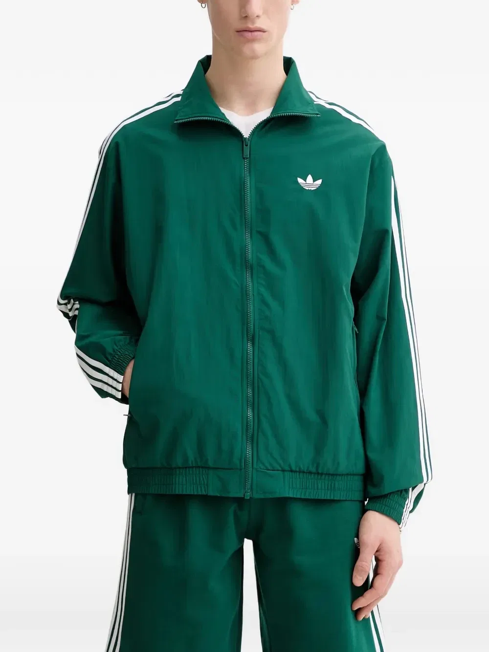 Куртка Firebird с вышитым логотипом Adidas, зеленый